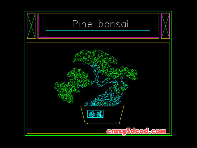 Pine bonsai 01 Autocad Blocks